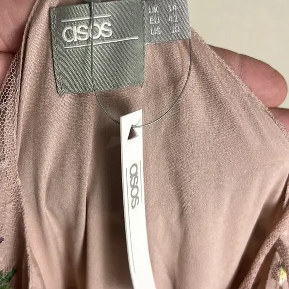 NWT ASOS Do By Floral Embroidered Maxi Bridesmaid Dress Size 10 Pink Lace  is available for purchase on au PAY Market - Imported Goods Online Store  Co.Ltd. | au PAY Market -